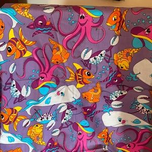 2 3/4 yds. Children’s sea theme fabric.